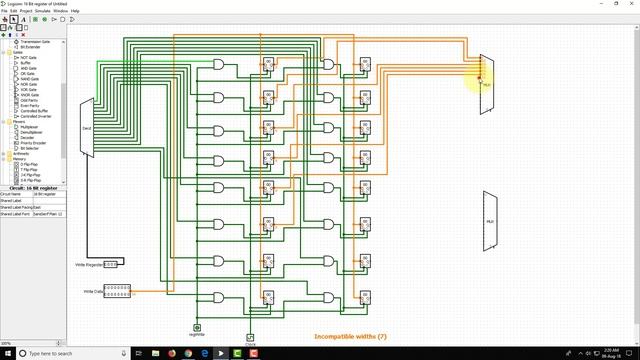 16 Bit Register File using logisim смотреть онлайн