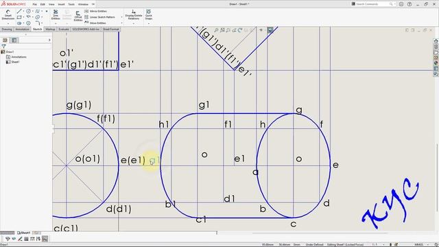 Projections of Solids - Cylinder Solidworks drawing mode смотреть онлайн