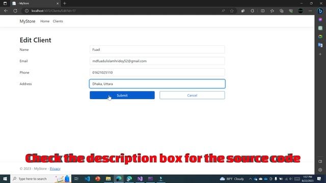 CRUD Operation using .NET Core with SQL Server || Client Management System смотреть онлайн
