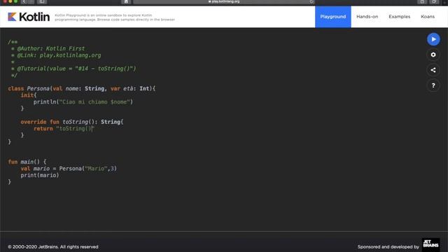 #Kotlin Tutorial in Italiano 14 - Come trasformare una classe in Stringa con il metodo toString() смотреть онлайн