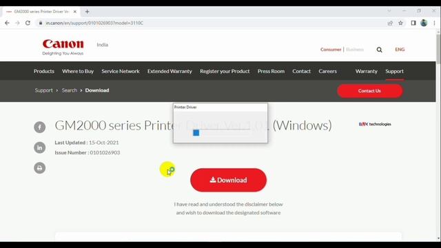 Canon PIXMA GM2070 Printer Software / Driver Download & Installation In Windows 10 ll മലയാളം смотреть онлайн