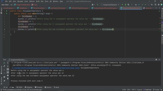 Java Assignment Operators смотреть онлайн