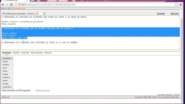 Oracle 10g Sentencias SQL Clase 1 Ejercicio 4,5,6 Por: SdipicitO смотреть онлайн