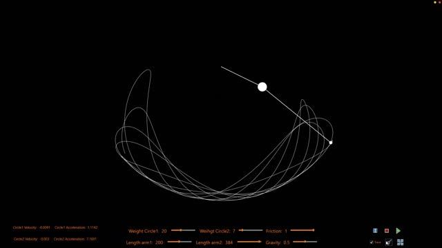 C# Double Pendulum Simulation смотреть онлайн