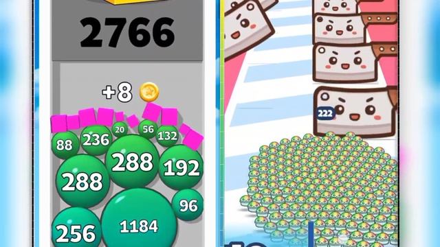 Puff Up - balloon puzzle vs jelly alphabet - 2048 Ball Game gameplay walkthrough Android, iOS смотреть онлайн