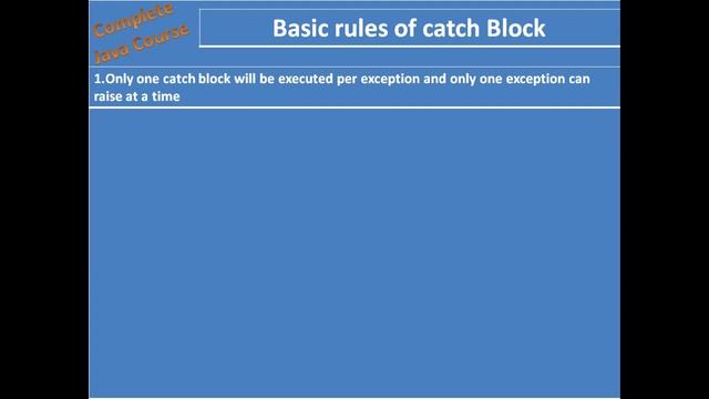 Exception Handlig in Java Part 3 смотреть онлайн