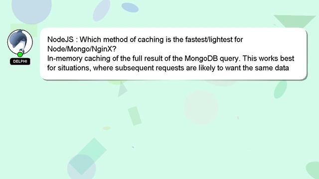 NodeJS : Which method of caching is the fastest/lightest for Node/Mongo/NginX? смотреть онлайн