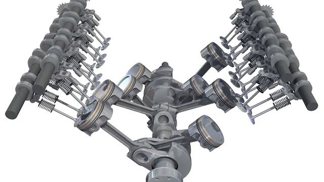 Animated Engine 3D Model - How V8 Engine works смотреть онлайн