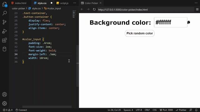 Frontend Project #8 | Color Picker | Web Development | HTML, CSS & JavaScript | Hardcore Coder смотреть онлайн