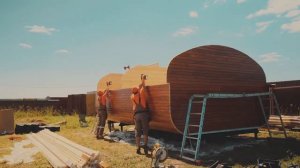 Как мы баню собирали за 1 день. Квадро овал 4х6 метра от Bochky