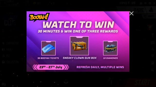 FREE FIRE NEW EVENT WATCH TO WIN MP40 SNEAKY CLOWN GUN BOX смотреть онлайн