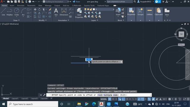 #GEAR ARM In AutoCAD 2D drawing practice смотреть онлайн