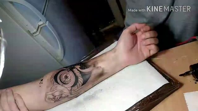 Tattoo compass timelaps
