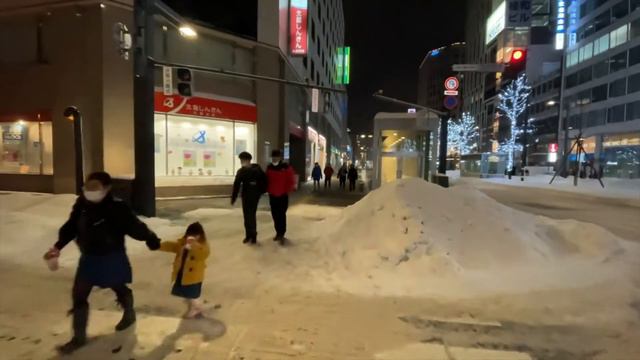 Japan's coldest prefecture- [4K] Hokkaido Sapporo Winter Snow Walk full of illuminations смотреть онлайн