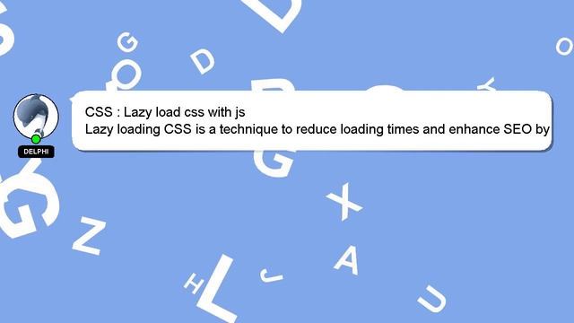 CSS : Lazy load css with js смотреть онлайн