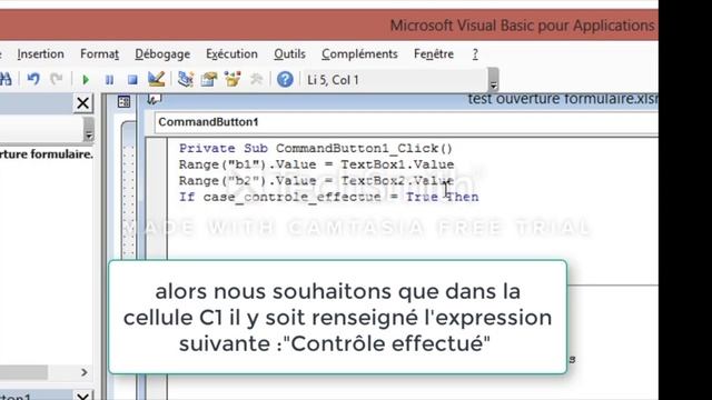 EXCEL : (VBA) REALISATION D'UNE CASE A COCHER DANS UN FORMULAIRE (USERFORM) смотреть онлайн