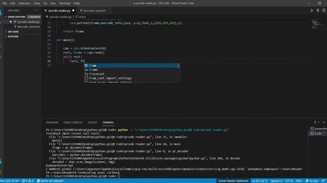 QR /Bar-Code Scanner Using Python OpenCV. смотреть онлайн