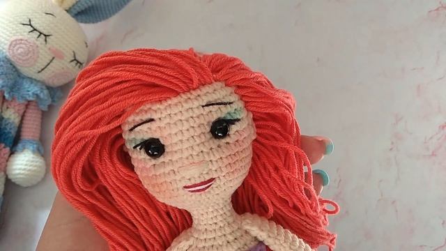 Готовые работы. Вязаные игрушки амигуруми. Crochet toys/Amigurumi/Elza/Mermaid/Bunny смотреть онлайн