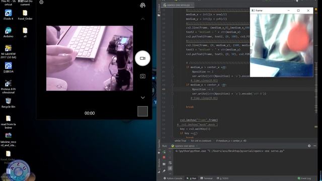 Arduino object tracking camera using opencv смотреть онлайн
