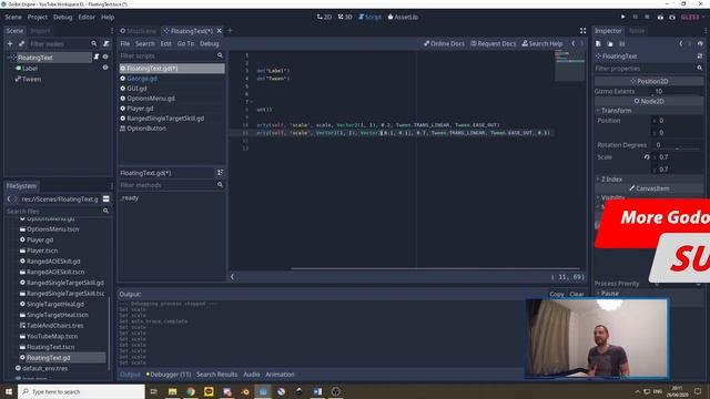 How to Make Floating Text Damage Popups in Godot 3.2 смотреть онлайн