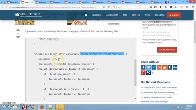Insert custom html after second paragraph of single post content – WordPress смотреть онлайн