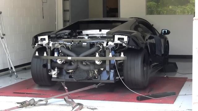 Twin Turbo Lamborghini Gallardo Superleggera Dyno - 1042RWHP смотреть онлайн