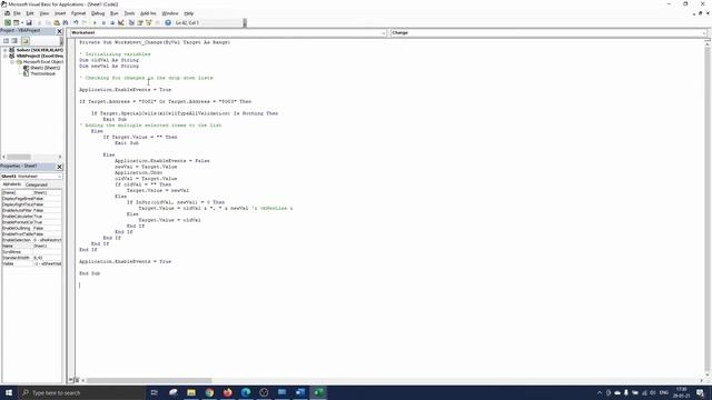 Excel Drop Down List Multiple Selection смотреть онлайн