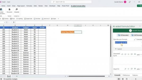 New AI Feature in Excel || AI Aided formula editor || Excel Tricks || #excel