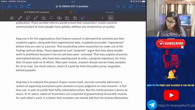 Reading Comprehension Practice Session LIVE With Note Making-Set 12|CAT'22|XAT'23|OMETs|Priyasha Da