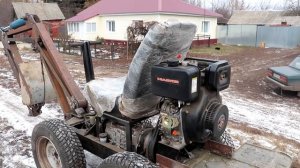 Самодельный мини экскаватор. Установили Противовес и Гидрораспределитель. (8 серия)