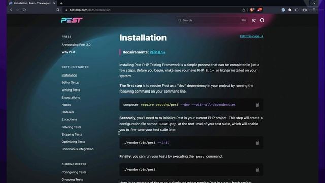 01 Laravel Pest 2 - Intro and setup смотреть онлайн