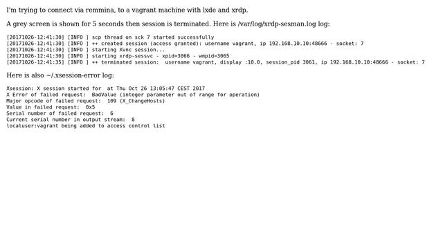 xrdp immediately terminated session смотреть онлайн