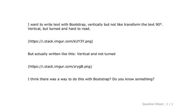 HTML : Bootstrap vertical writing смотреть онлайн