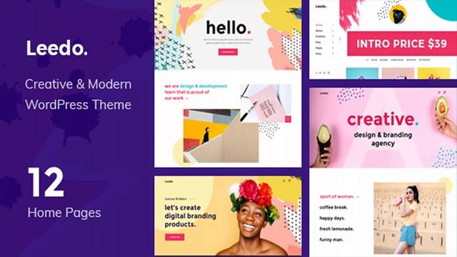 Leedo – Modern, Colorful & Creative Portfolio WordPress Theme | Themeforest Website Templates and смотреть онлайн
