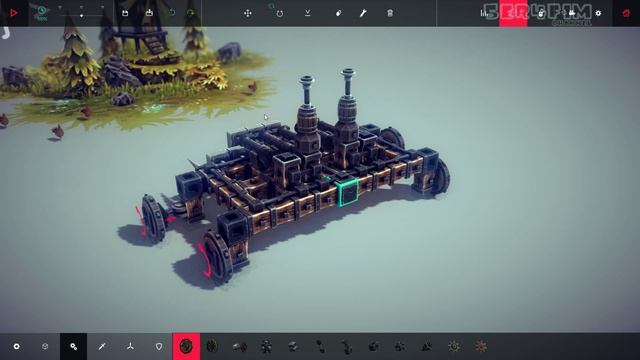 Бесидж Конструкторный Симулятор Злых Гениев Обзор [ Besiege ] смотреть онлайн
