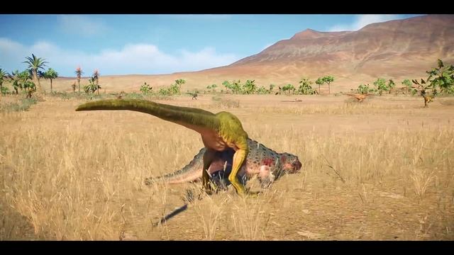 RAPTORS PACK HUNTING MINMI & STRUTHIOMIMUS IN DESERT - Jurassic World Evolution 2 смотреть онлайн