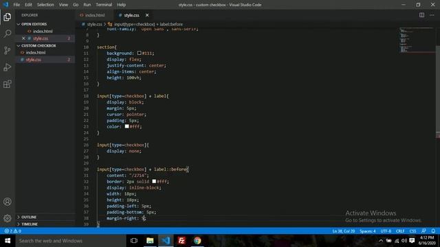 Custom Checkbox Design using HTML CSS - Full Tutorial Step by Step смотреть онлайн