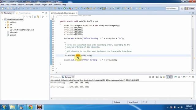 Collections (Sort method) | Java Collection Framework смотреть онлайн