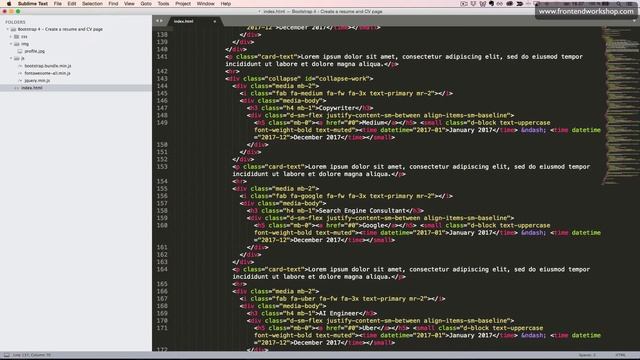 Bootstrap 4: Create a resume and CV page – Card – Education смотреть онлайн