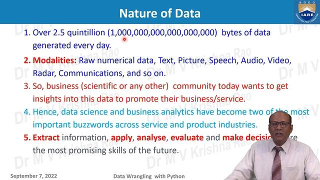 Introduction to Data and Data Science by Dr. MV Krishna Rao смотреть онлайн