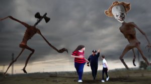 Сиреноголовый в реальной жизни встреча с Pennywise  Siren Head & Cartoon cat 7  серия