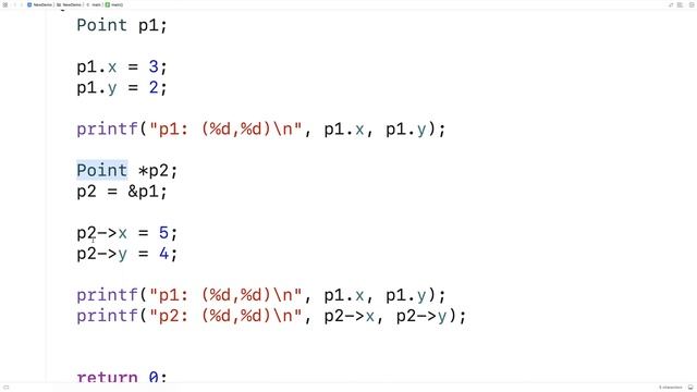 Arrow Operator For Pointers To Structs | C Programming Tutorial смотреть онлайн