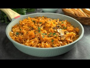 ТУШЕНАЯ КАПУСТА С ГРИБАМИ - без мяса вкусно, сытно и питательно!