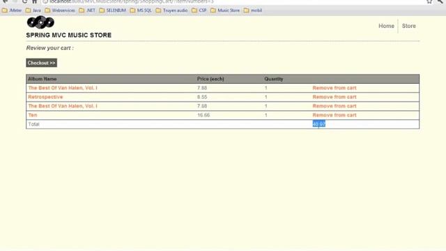 Java Spring - MVC Music Store -18- Add albums into Shopping cart.m4v смотреть онлайн