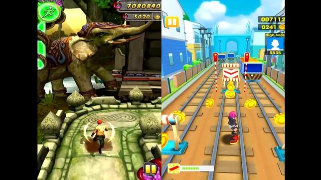 Temple Run 2 Lost Jungle VS Subway Princess Endless Run Android iPad iOS Gameplay HD смотреть онлайн