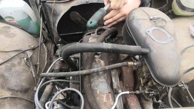 Установка термостата 72 градуса старого образца на УАЗ 469. смотреть онлайн