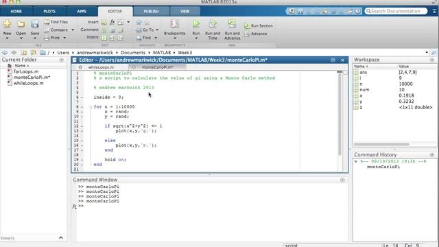 Introduction to Programming for Physicists Week 3 Screencast 3 - A Monte Carlo calculation of pi смотреть онлайн