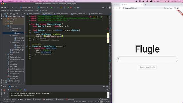 Create a WEB search engine with Flutter | Flutter WEB tutorial смотреть онлайн