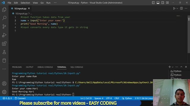 10. Python - Input() data from user [in Nepali] смотреть онлайн
