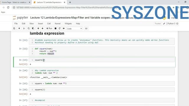 Python Tutorial 2020 | Lecture 12 Lambda Expressions Map Filter Functions смотреть онлайн